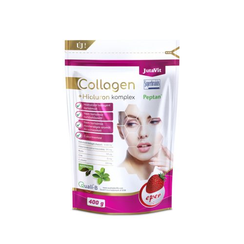 JutaVit Collagen+hialuron komplex Eper 400g 