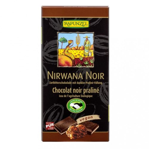 Rapunzel Nirwana Noir keserű töltött csokoládé BIO 100g
